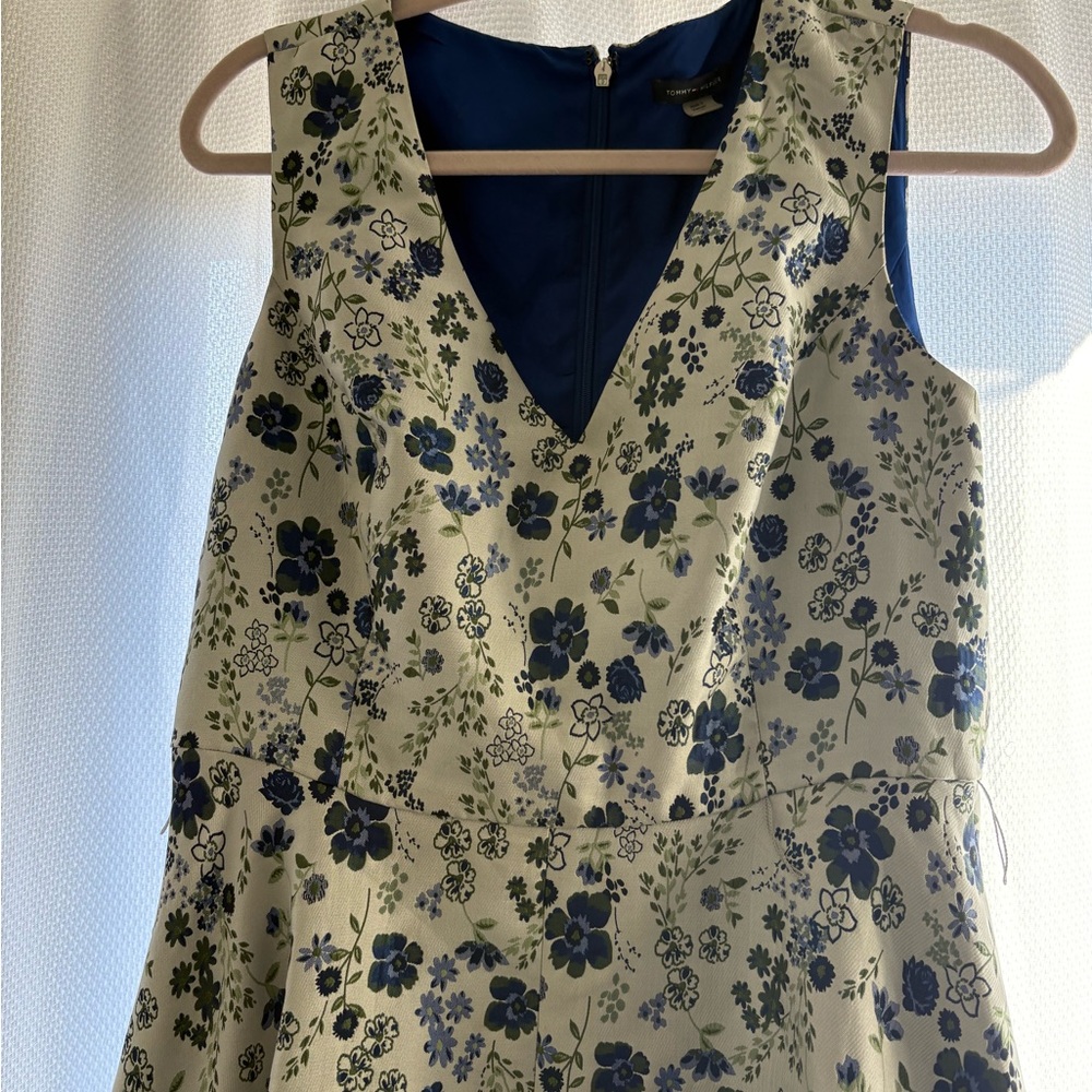 Tommy Hilfiger Blue and Green Floral Dress
